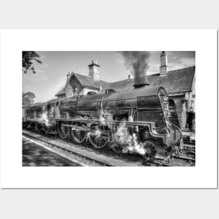 46100 LMS Royal Scot - Black and White Posters and Art